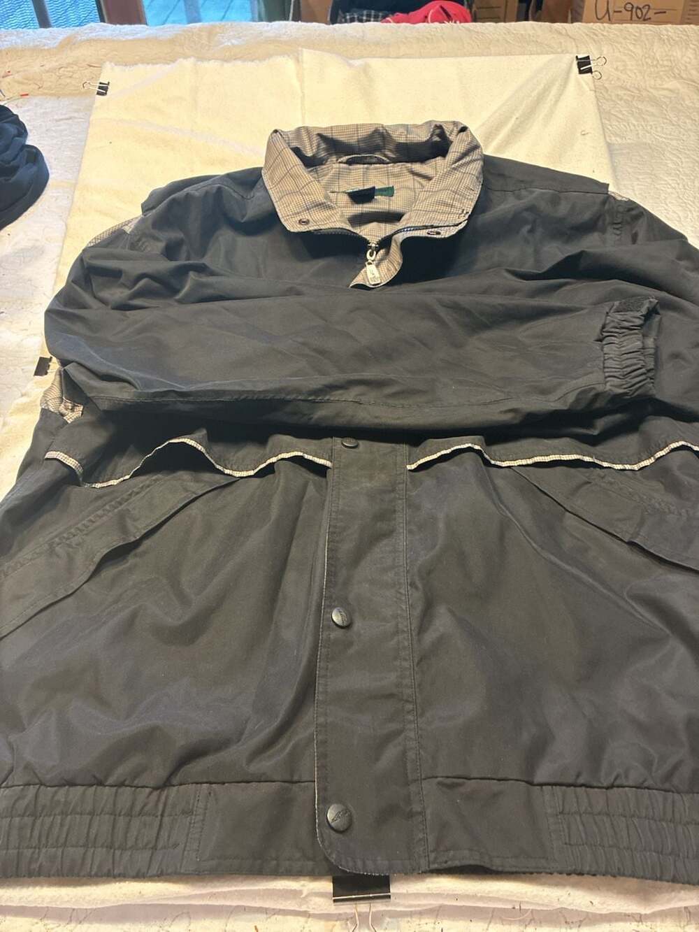 Glen Echo Vintage Plaid Lined Windbreaker Jacket Size L